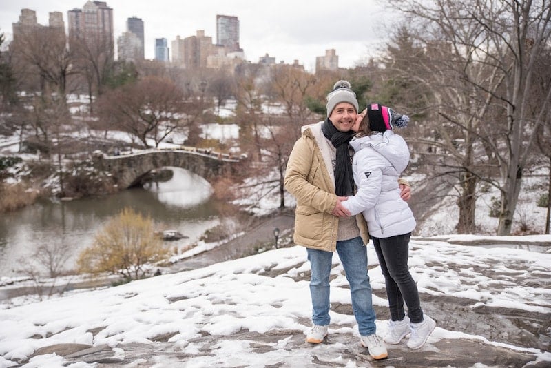 纽约中央公园冬天的雪