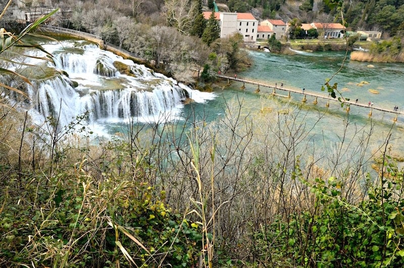 在欧洲旅行时看到的克罗地亚瀑布