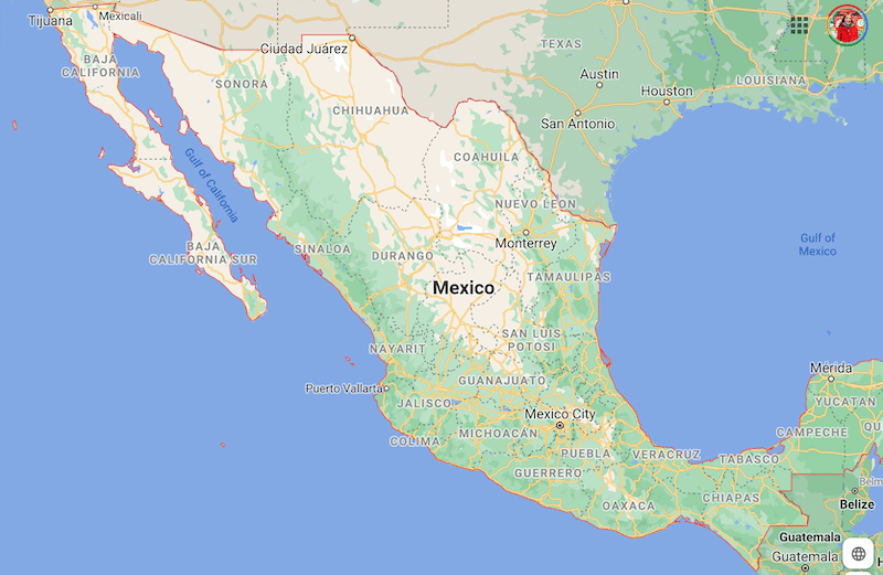 墨西哥旅游地图