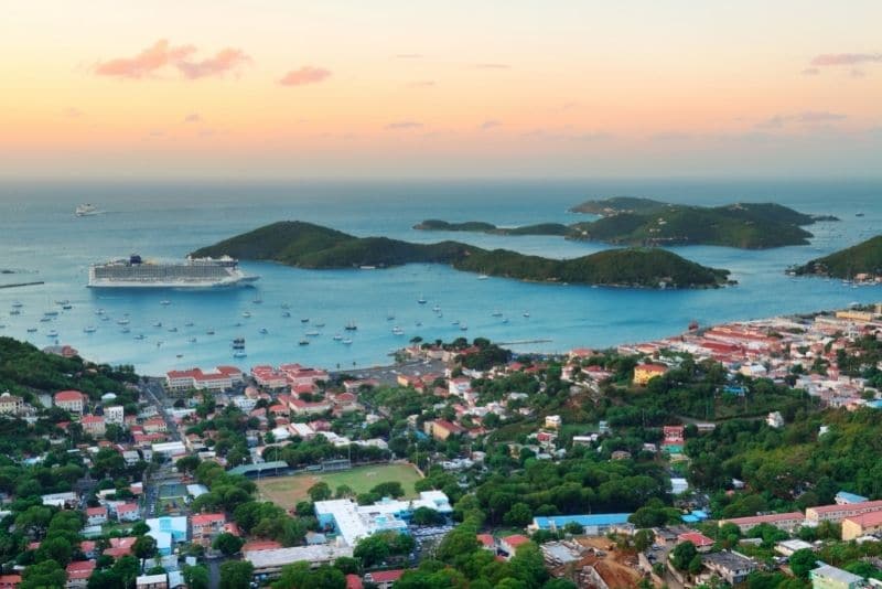 圣托马斯美丽的加勒比海景色
