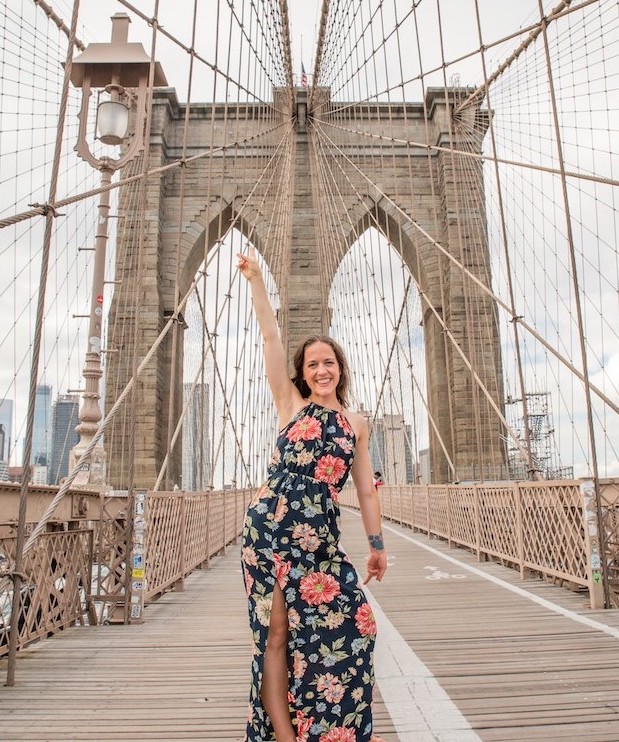 博客在布鲁克林大桥上拍摄的照片