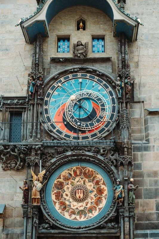 在布拉格独自旅行时，参观老城广场的天文钟