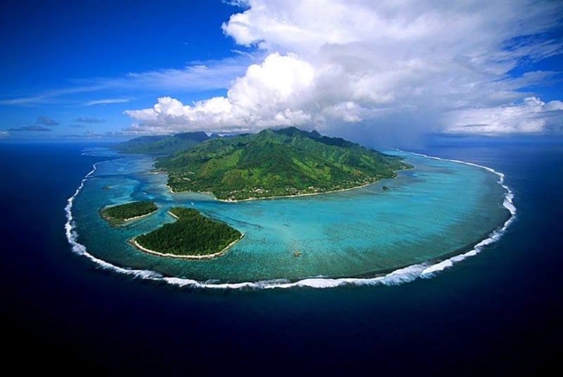 在大洋洲的法属波利尼西亚旅行期间访问塔希提岛