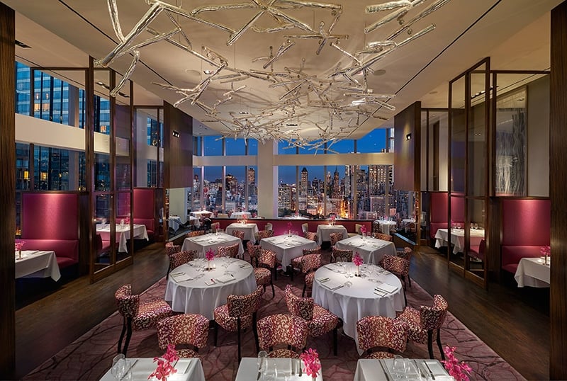 文华东方酒店(Mandarin Oriental)的Asiate餐厅是纽约市最适合在instagram上分享的餐厅之一