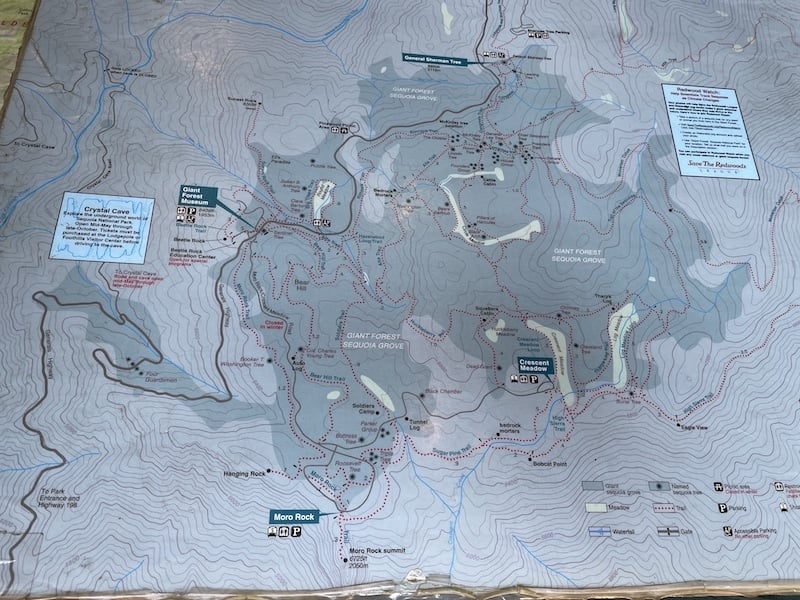 红杉国家公园地图