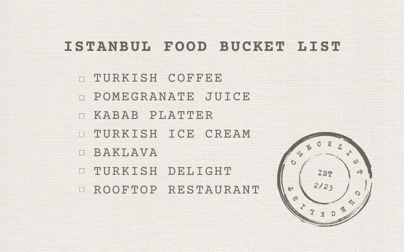 列出在伊斯坦布尔独自旅行时可以尝试的食物