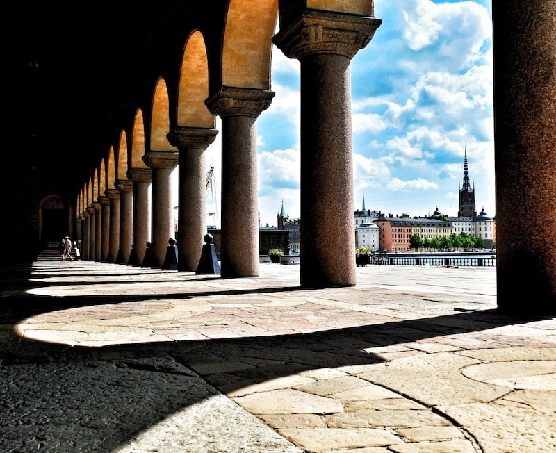 斯德哥尔摩市政厅的柱子